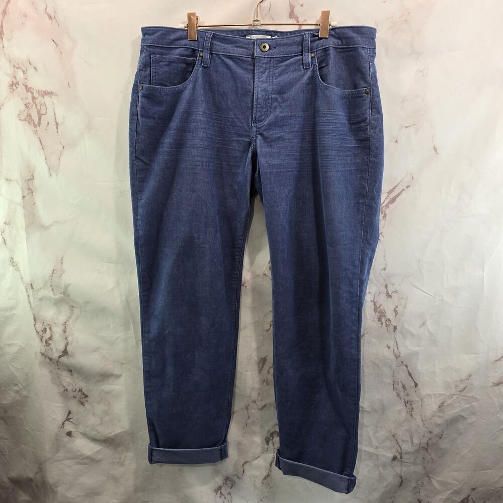 Carve Designs Pants Womens 12 Light Blue Corduroy High Rise Raw Hem Carson - Picture 5 of 13